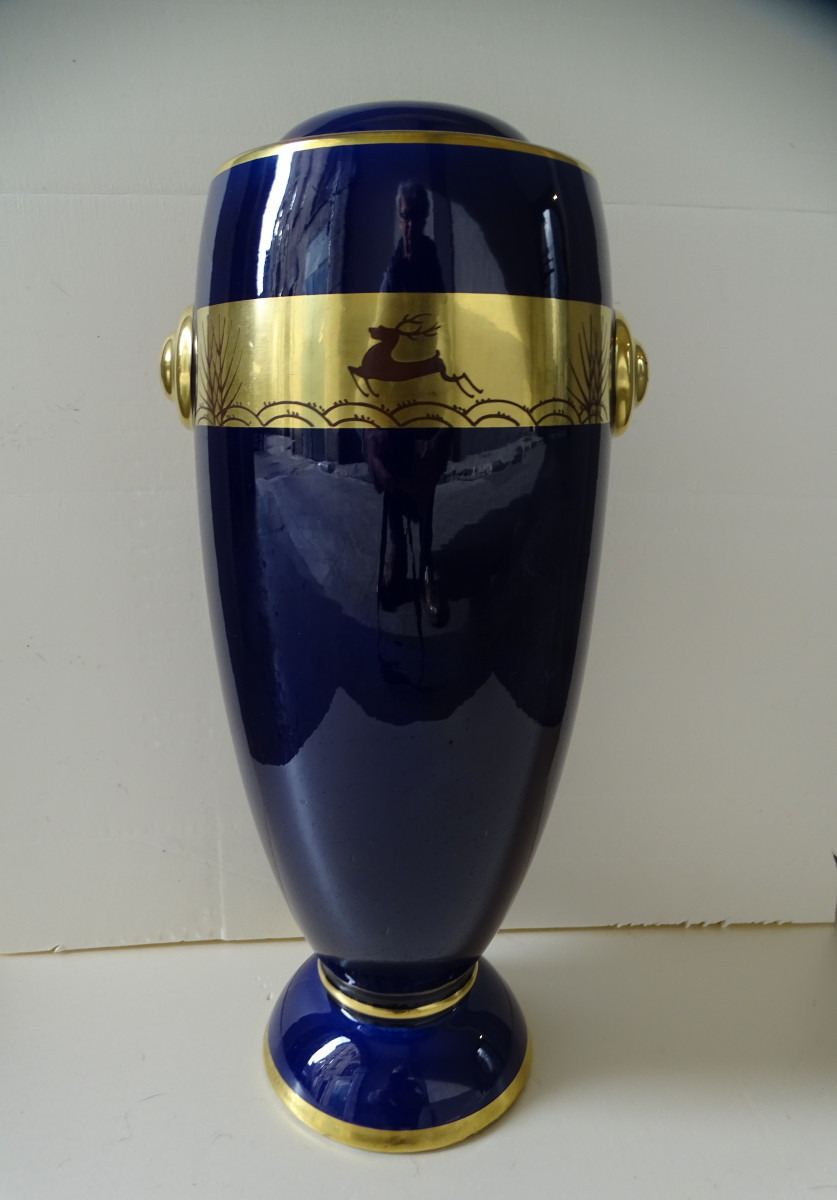 Vase Art Déco Faïence de Tours 