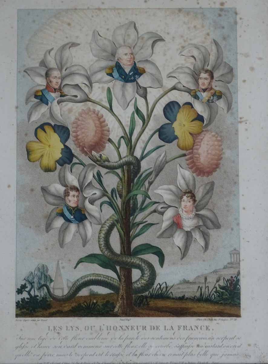 Engraving Les Lys Ou l'Honneur De La France 1816-photo-2
