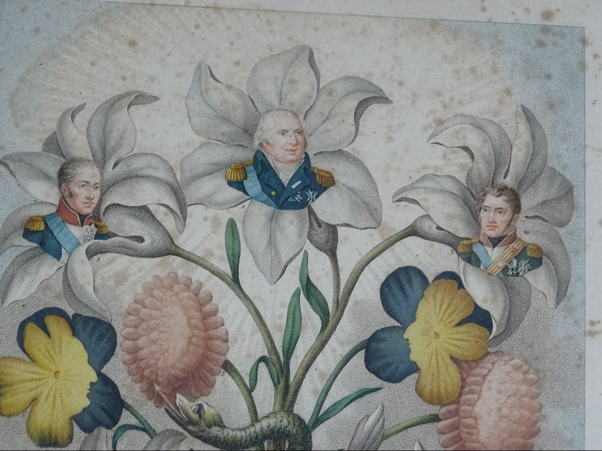 Engraving Les Lys Ou l'Honneur De La France 1816-photo-3