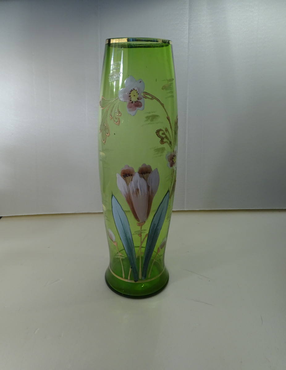 Enamelled Glass Vase "crocus"