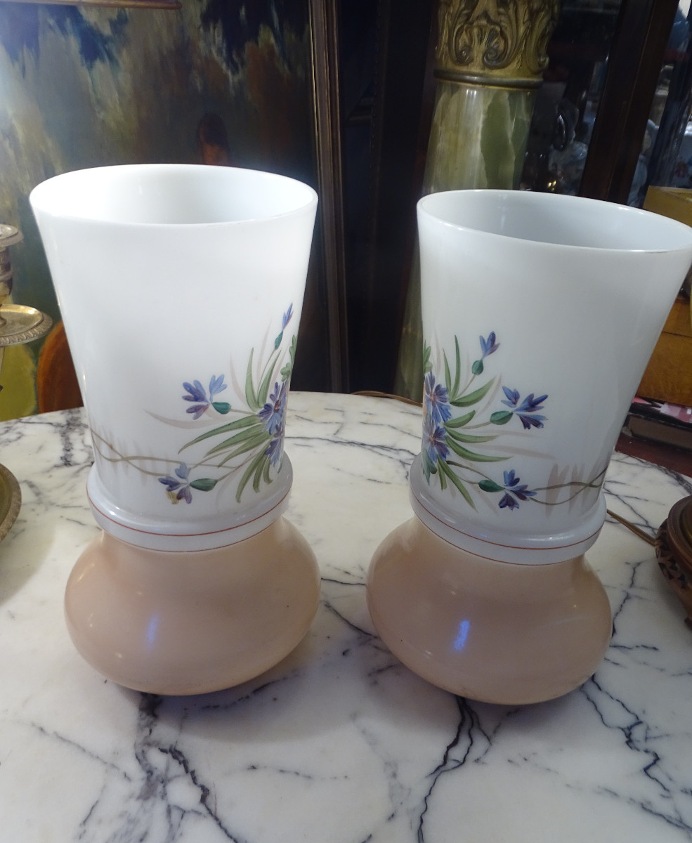 Paire de Vases en Opaline -photo-2