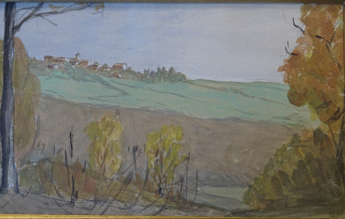 Henri Franck Aquarelle Le Mont Doré-photo-2
