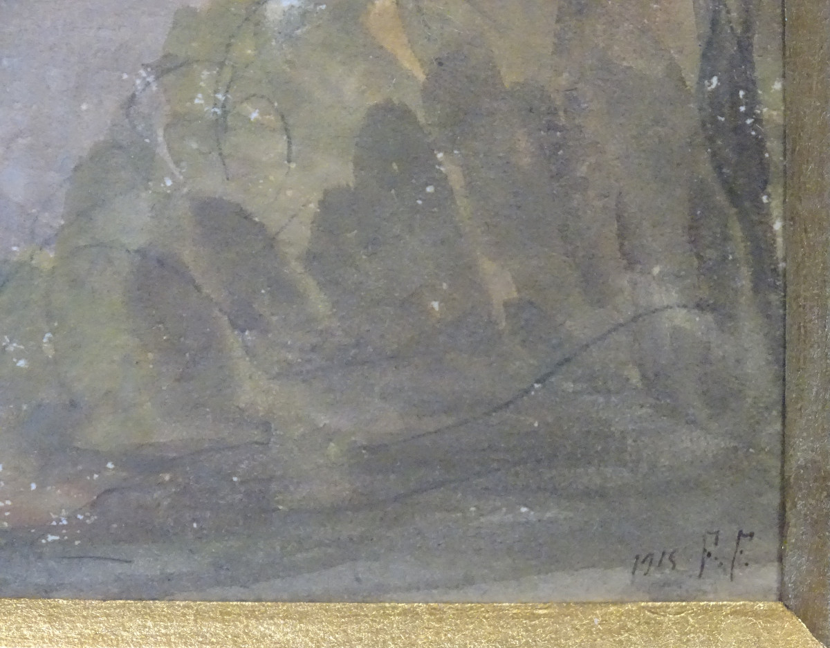 Henri Franck Aquarelle Le Mont Doré-photo-3