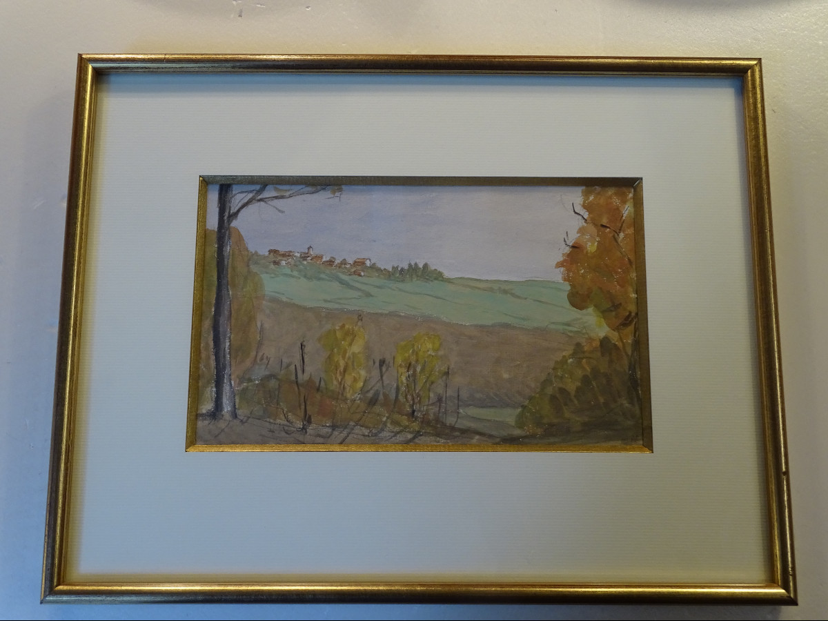 Henri Franck Aquarelle Le Mont Doré