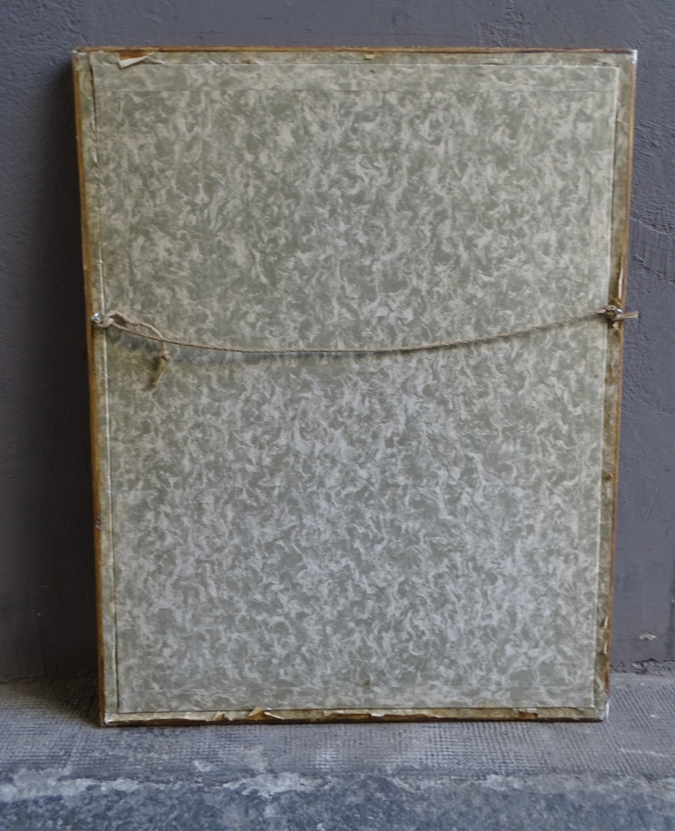 E. Roux Aquarelle Rue de Village Animée -photo-3