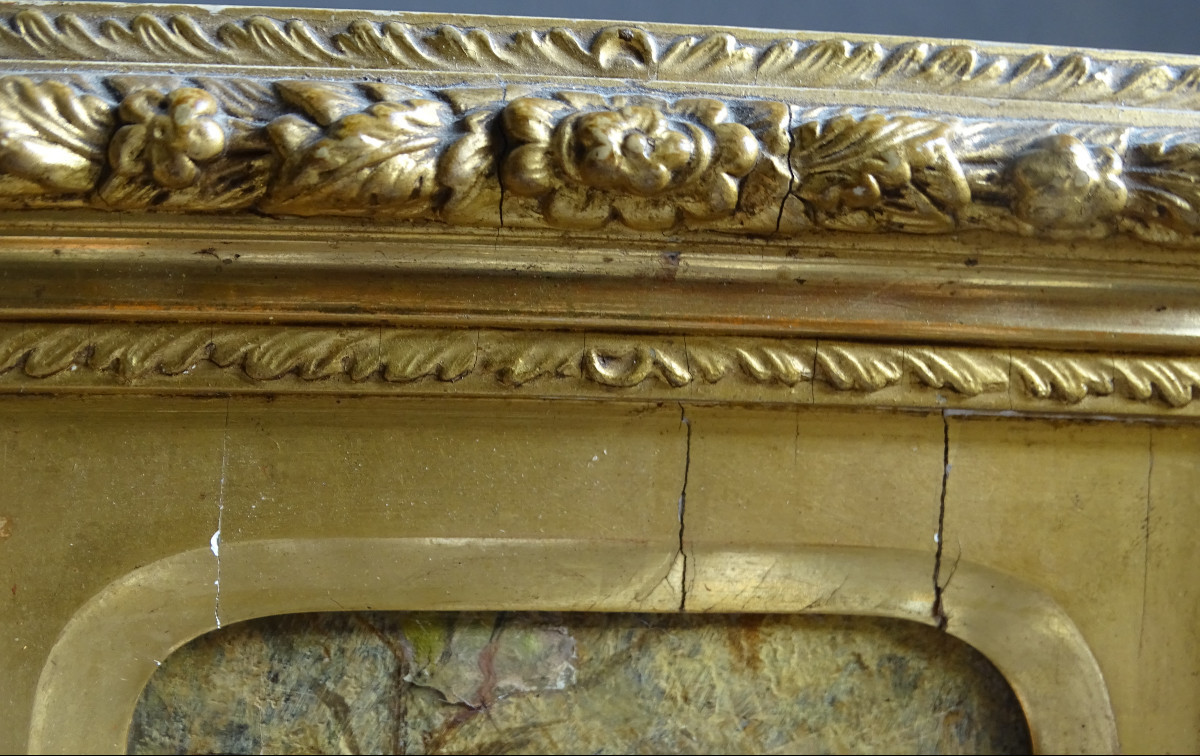 Edouard d'Apvril Oil On Cardboard Château De Bonrepos Près De Bresson-photo-4