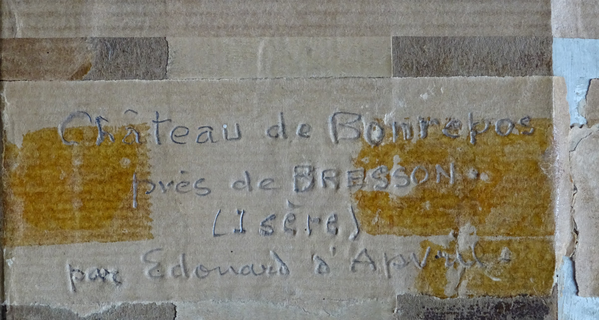 Edouard d'Apvril Oil On Cardboard Château De Bonrepos Près De Bresson-photo-2