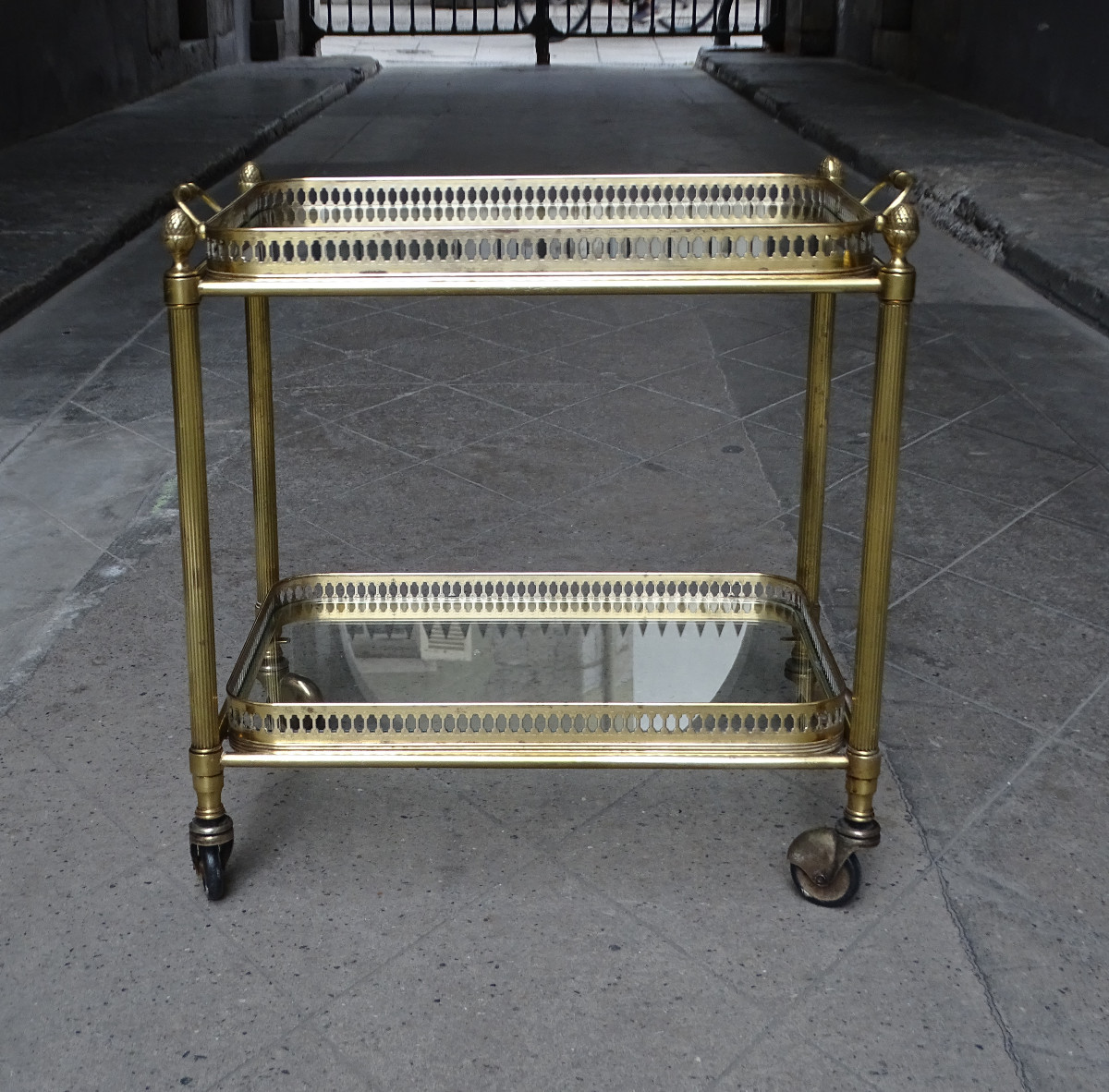 Desserte en Laiton Années 50-photo-3