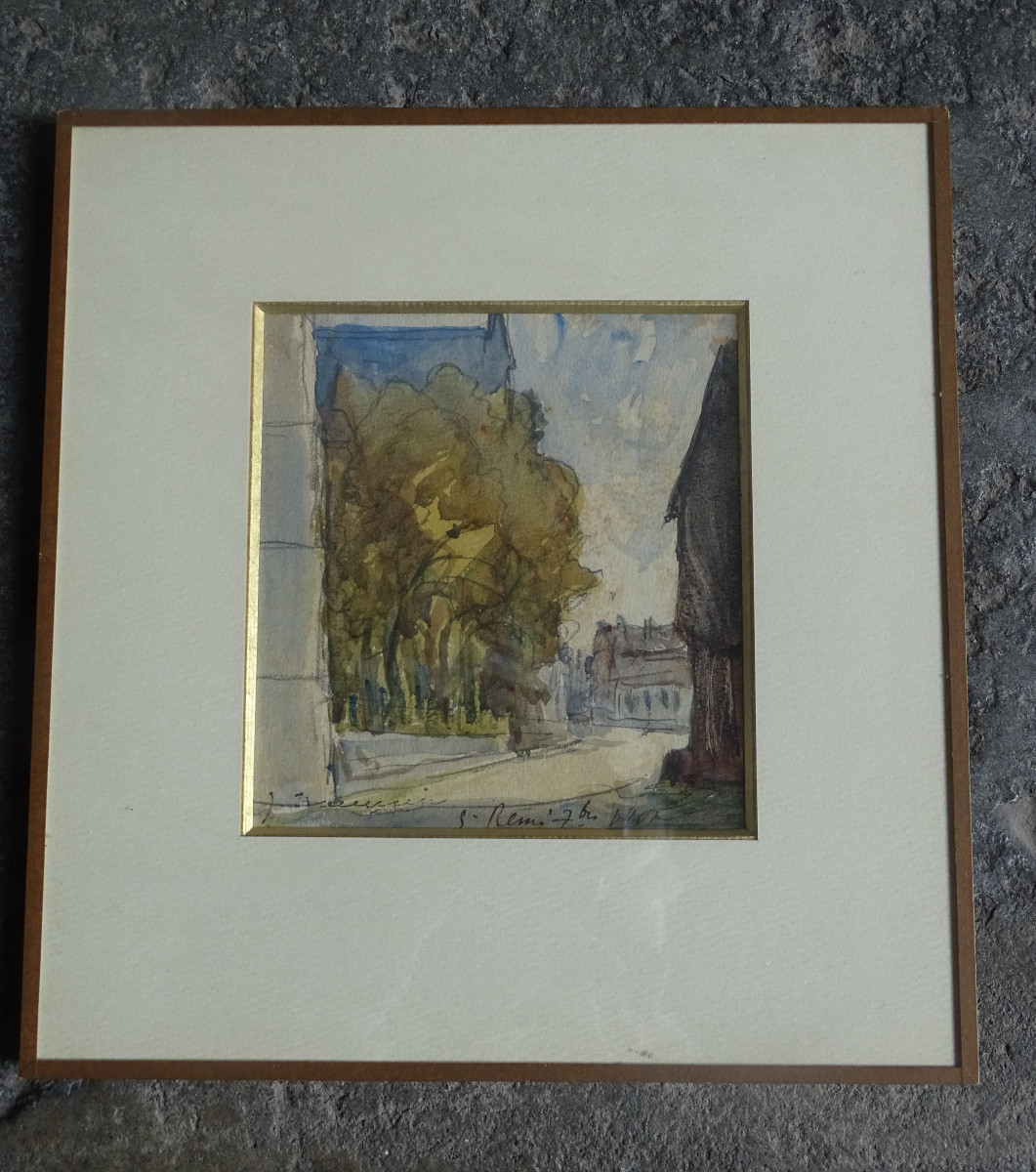 Traversier Aquarelle Saint Rémi 7 octobre 1907