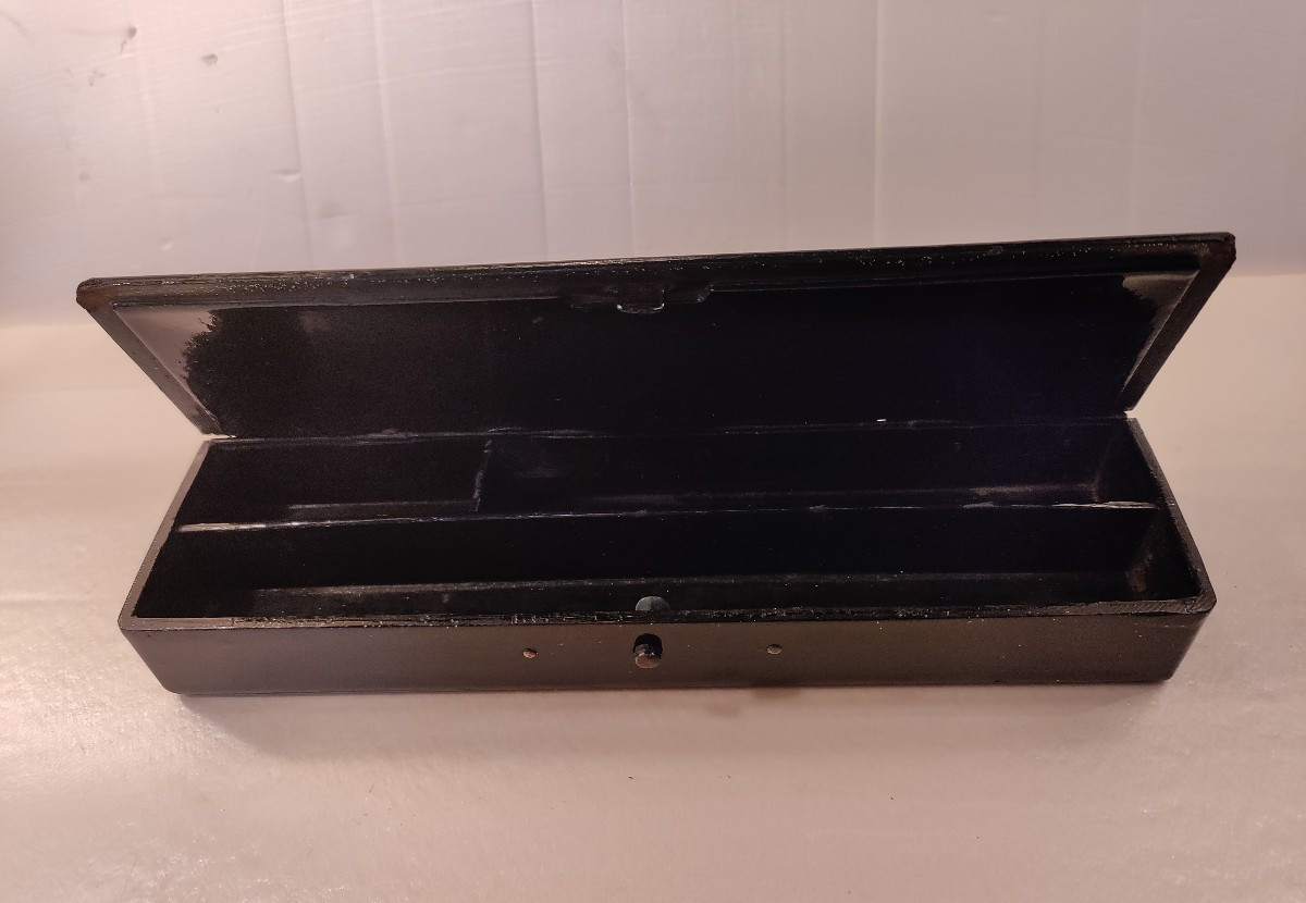 Plumier en Papier Mâché ou Carton Bouilli et Nacre-photo-2