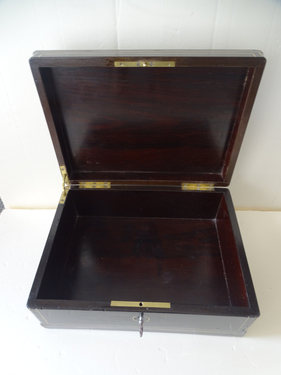 Rosewood, Ivory And Brass Fillet Case-photo-2