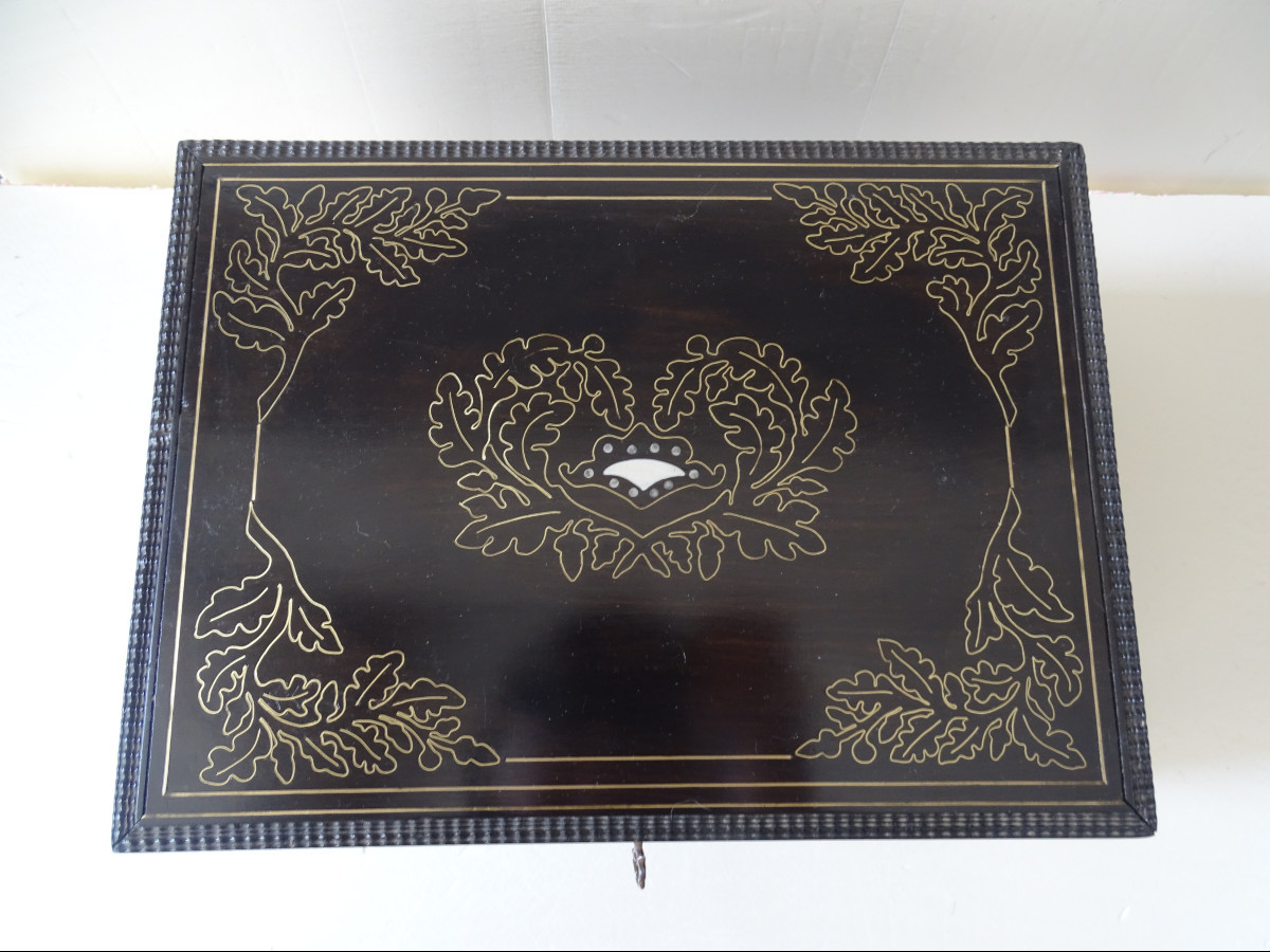 Rosewood, Ivory And Brass Fillet Case