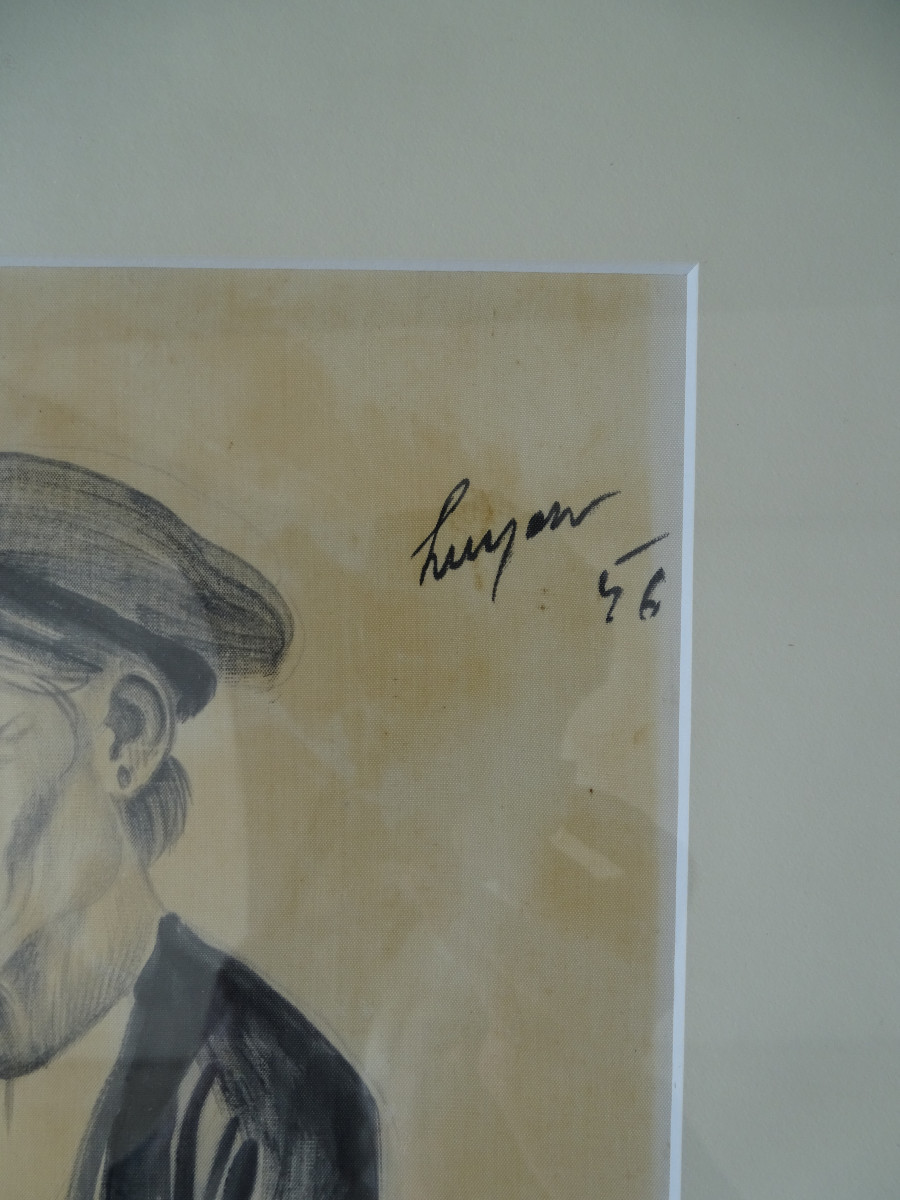 Nguyen Huyen Grand  Dessin à l'Encre de Chine 1956-photo-3
