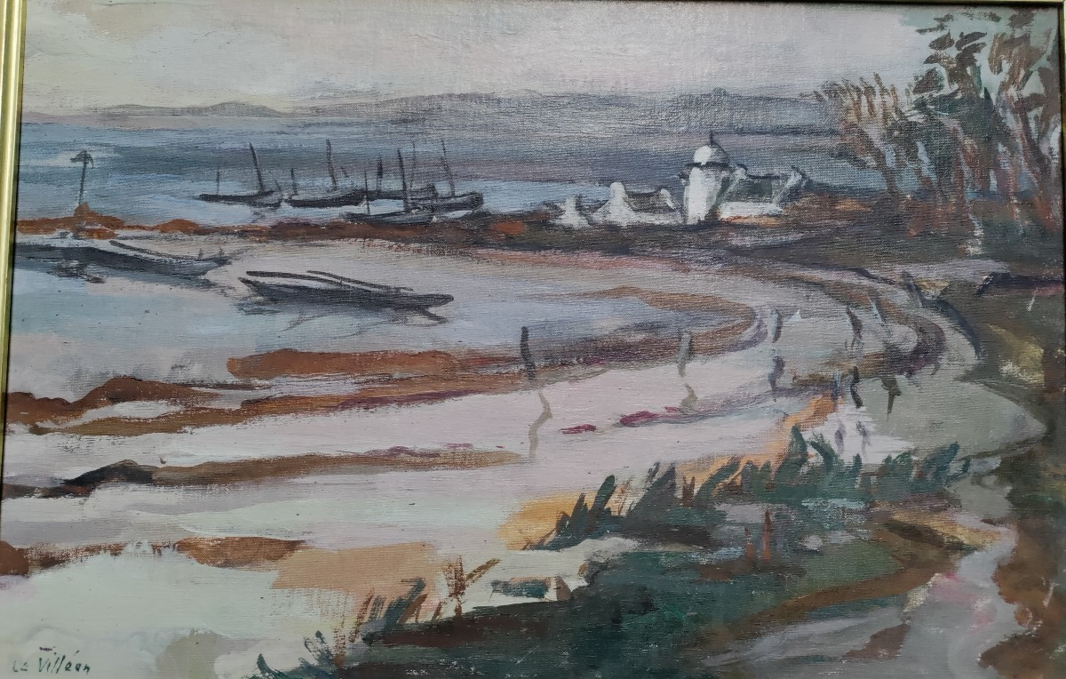 Eliane De La Villéon Oil On Canvas-photo-2