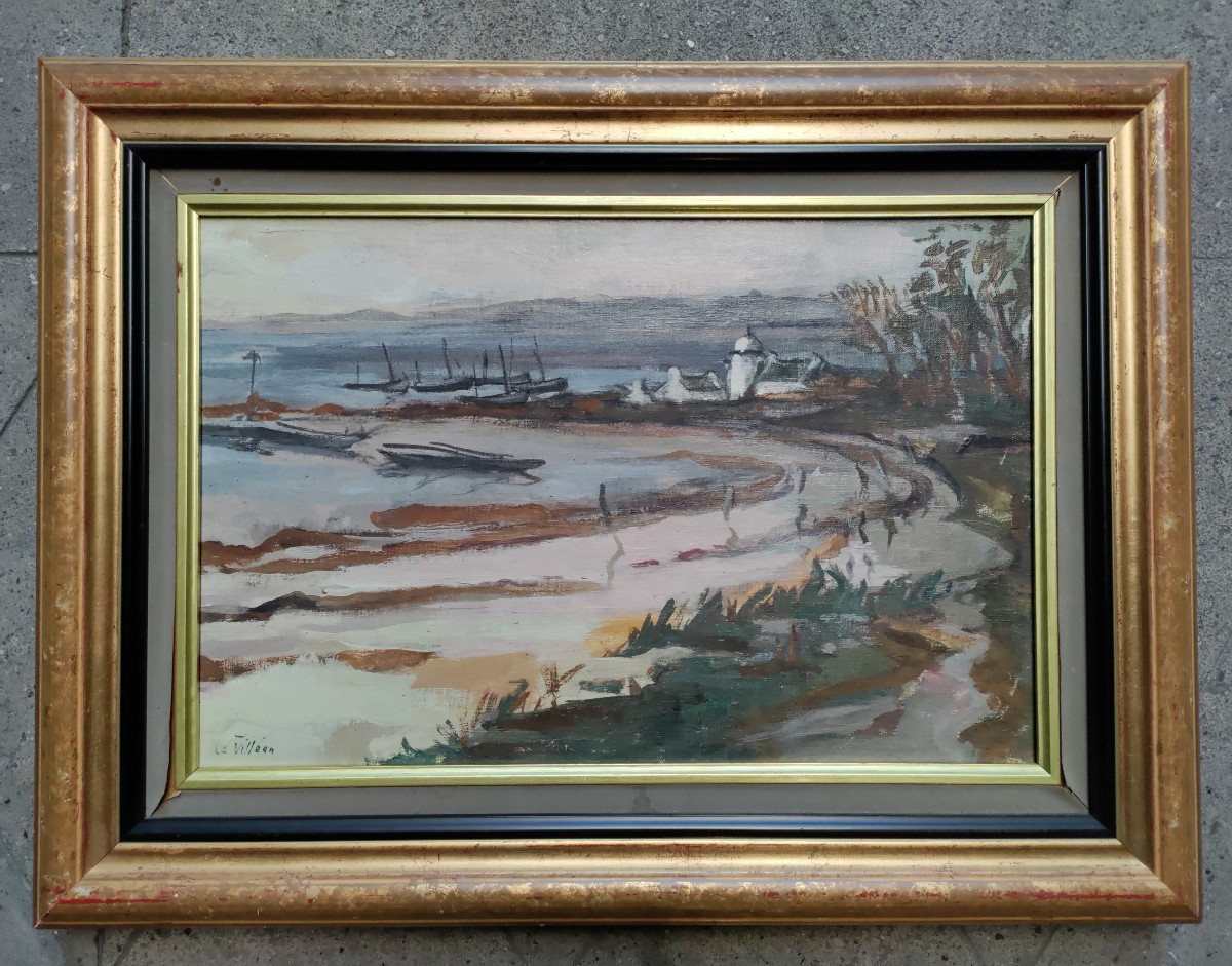 Eliane De La Villéon Oil On Canvas
