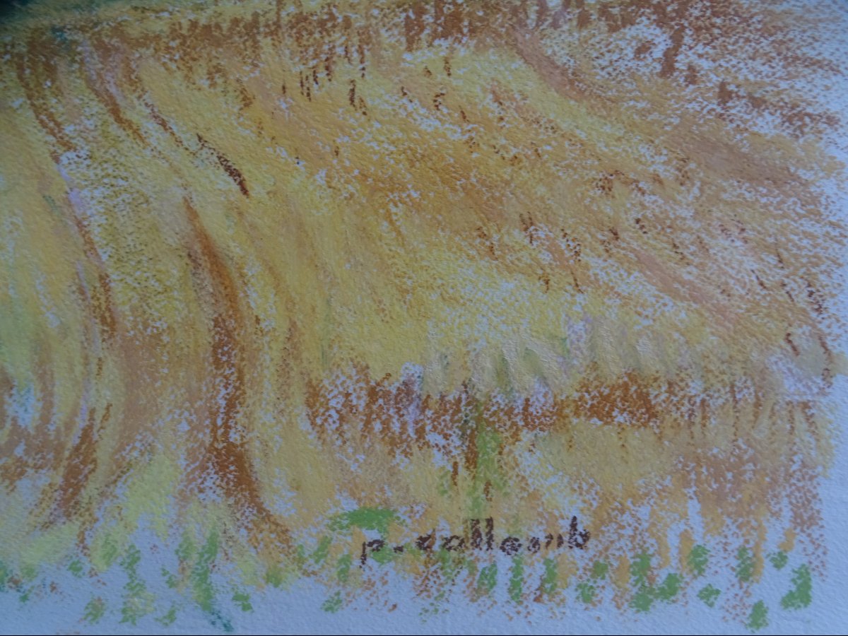 Paul Collomb Pastel Landscape Of Provence-photo-4