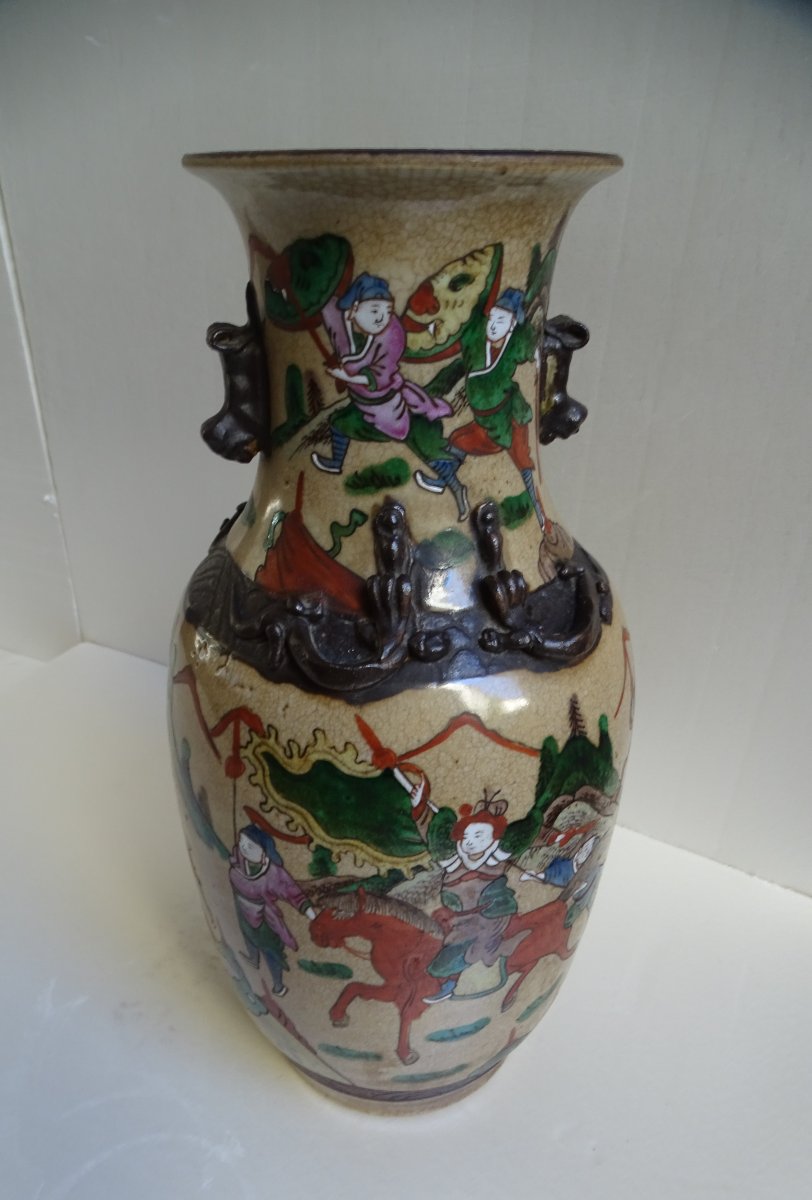 Paire de vases Nankin Chine-photo-3