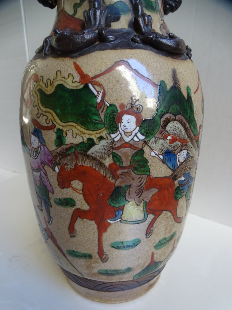Paire de vases Nankin Chine-photo-4