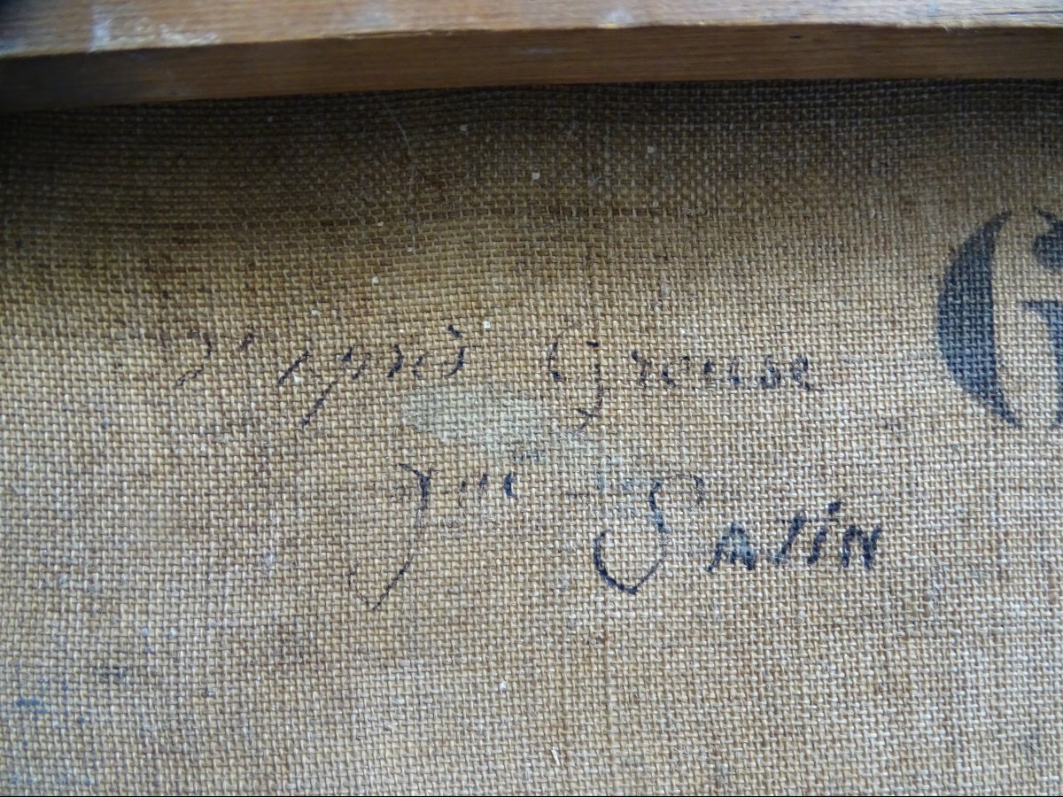 Jean-Baptiste Greuse (d'après) Huile sur toile 19ème-photo-4
