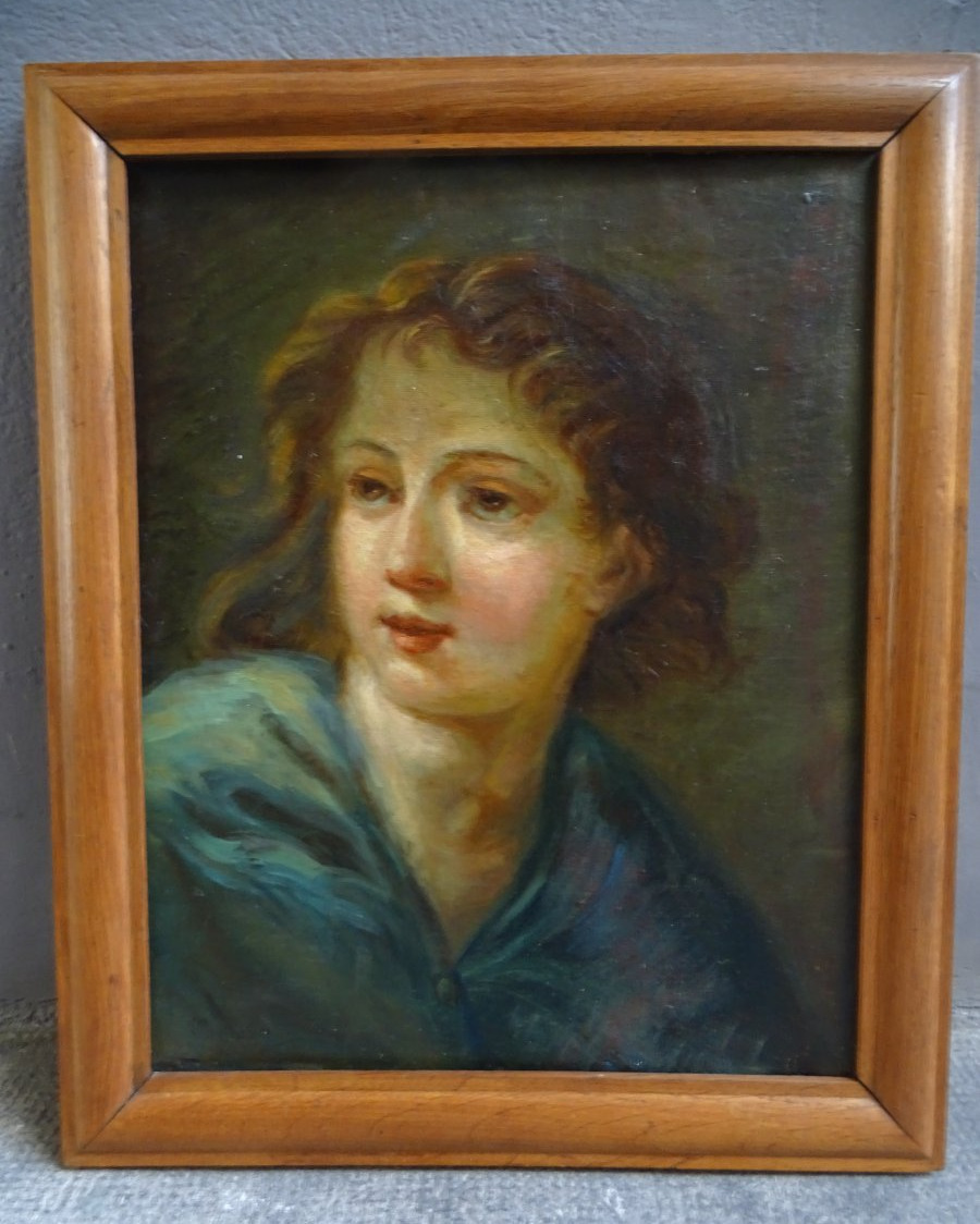 Jean-Baptiste Greuse (d'après) Huile sur toile 19ème