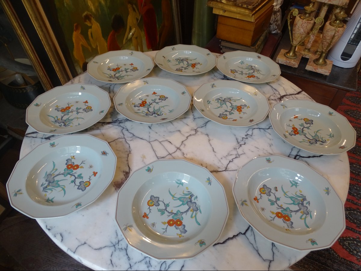 Bernardaud Limoges 10 Porcelain Soup Plates