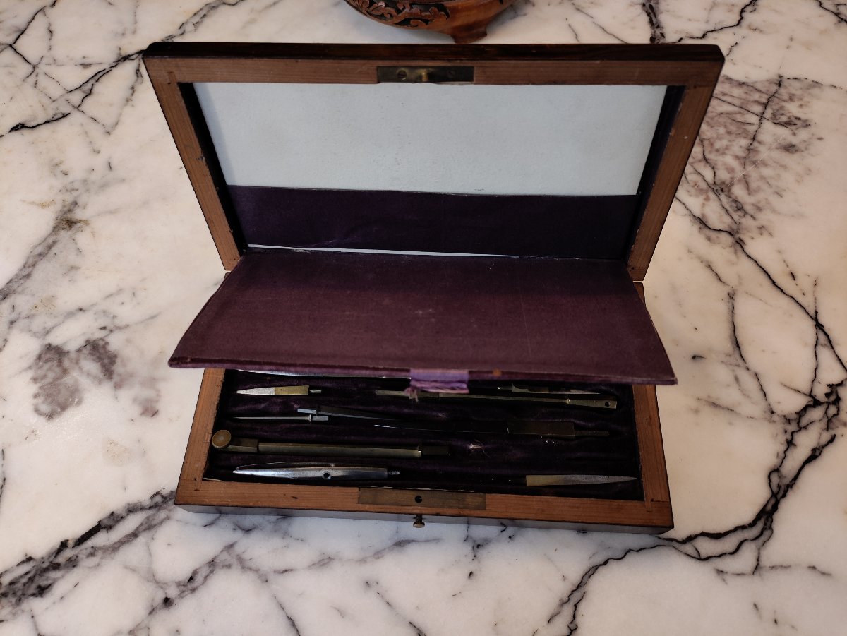 Coffret de compas 19ème -photo-2
