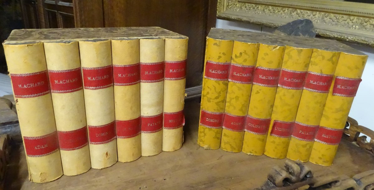 Bloc de 6 faux livres et un coffret en faux livres