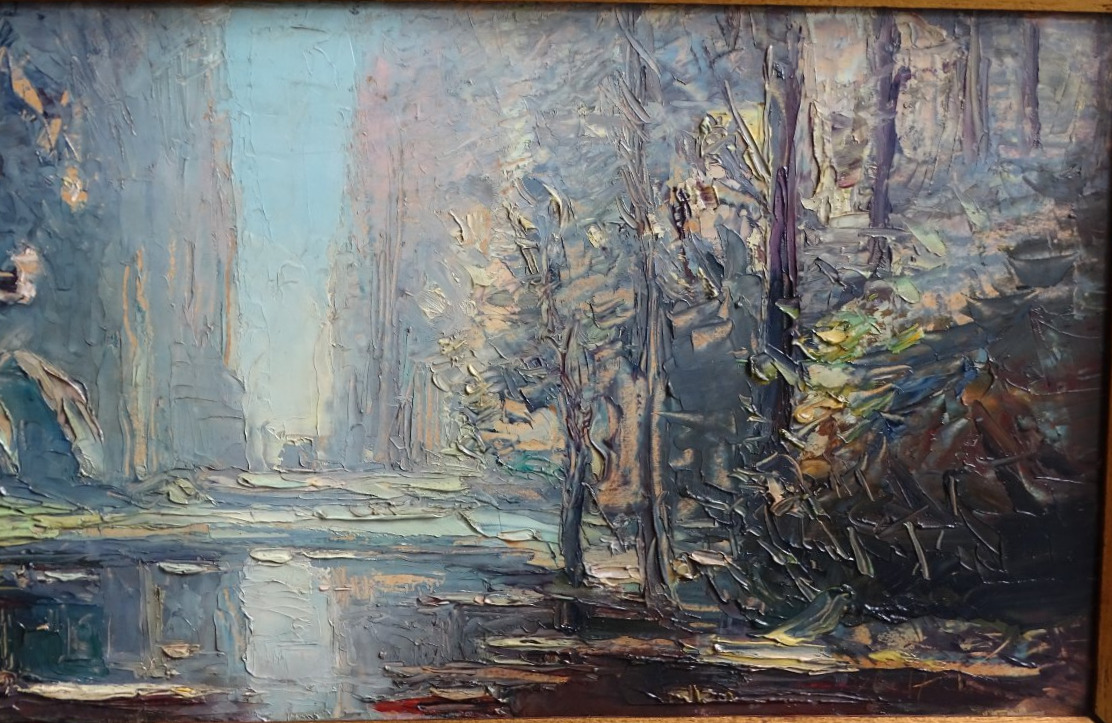 Pierre Calès Summer-themed Chantourne Oil On Cardboard -photo-3