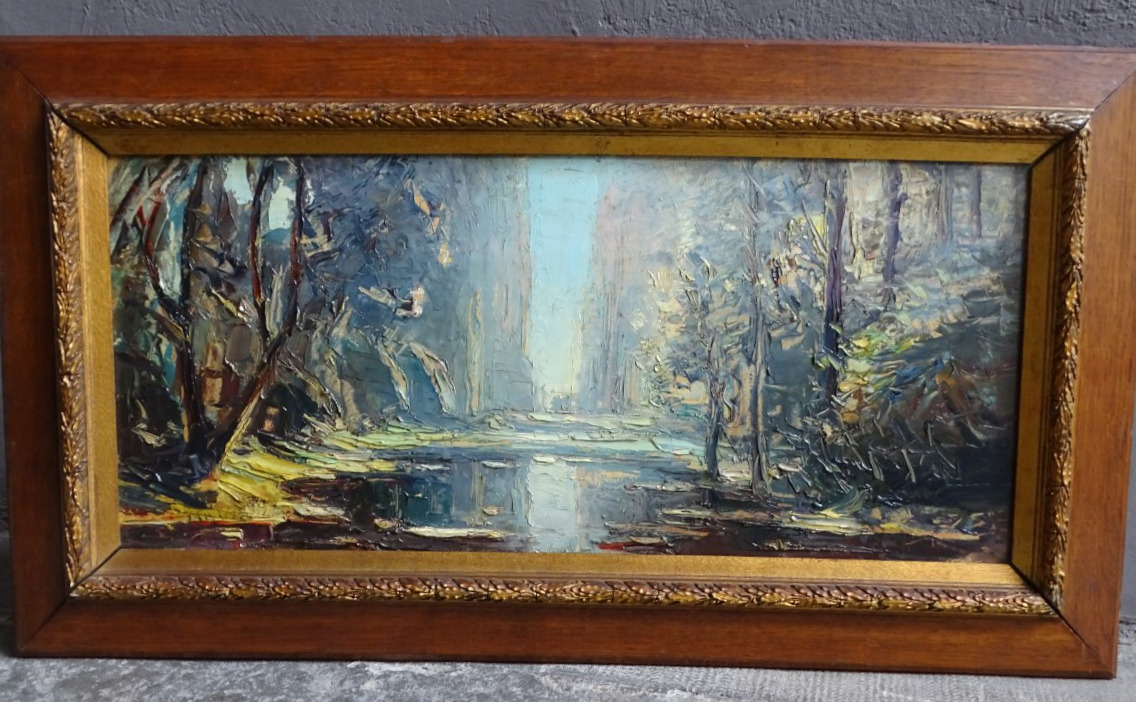 Pierre Calès Summer-themed Chantourne Oil On Cardboard 