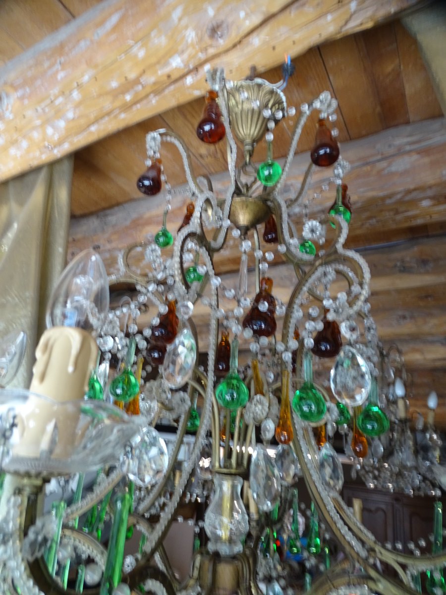 Grand lustre de Murano à 6 lumières -photo-2