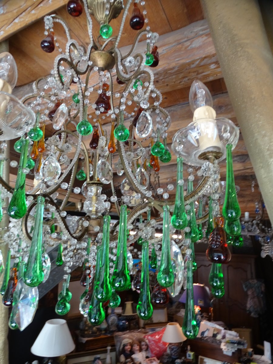 Grand lustre de Murano à 6 lumières -photo-4