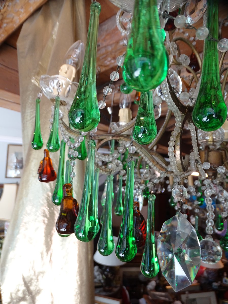 Grand lustre de Murano à 6 lumières -photo-2