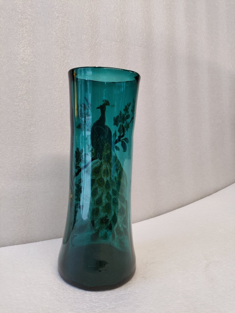 Montjoye/Legras vase au paon-photo-3