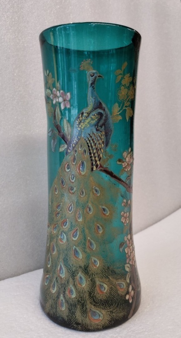Montjoye/Legras vase au paon