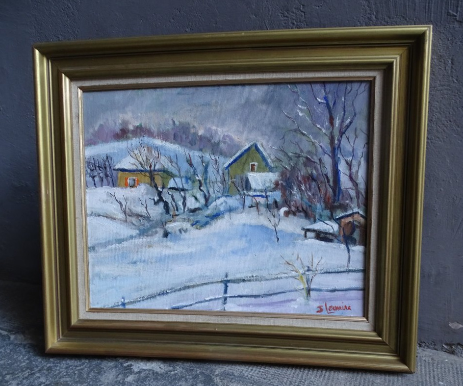 Suzanne Lemaire paysage de neige  dans le Vercors
