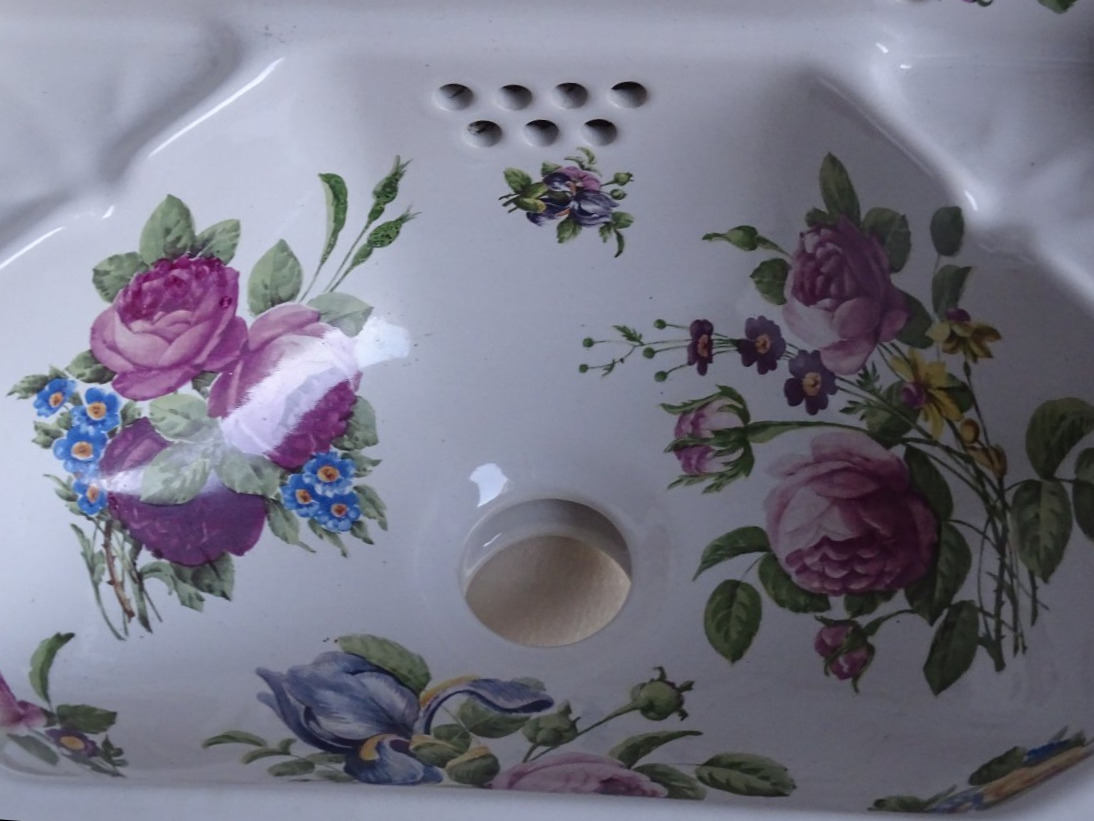 Paris Porcelain Small Sink And Soap Dish 1950s-photo-2
