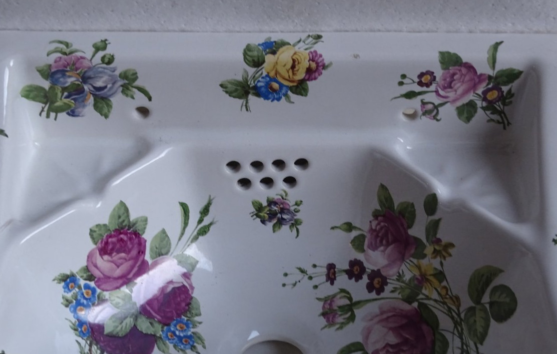 Paris Porcelain Small Sink And Soap Dish 1950s-photo-3