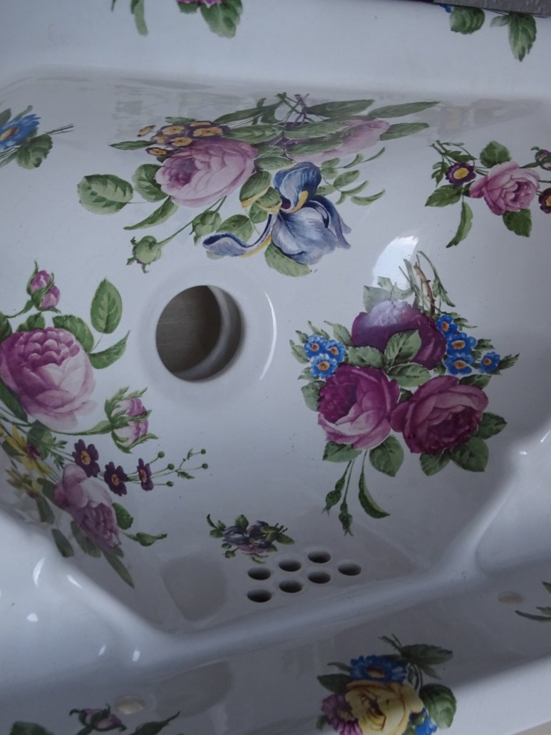 Paris Porcelain Small Sink And Soap Dish 1950s-photo-3