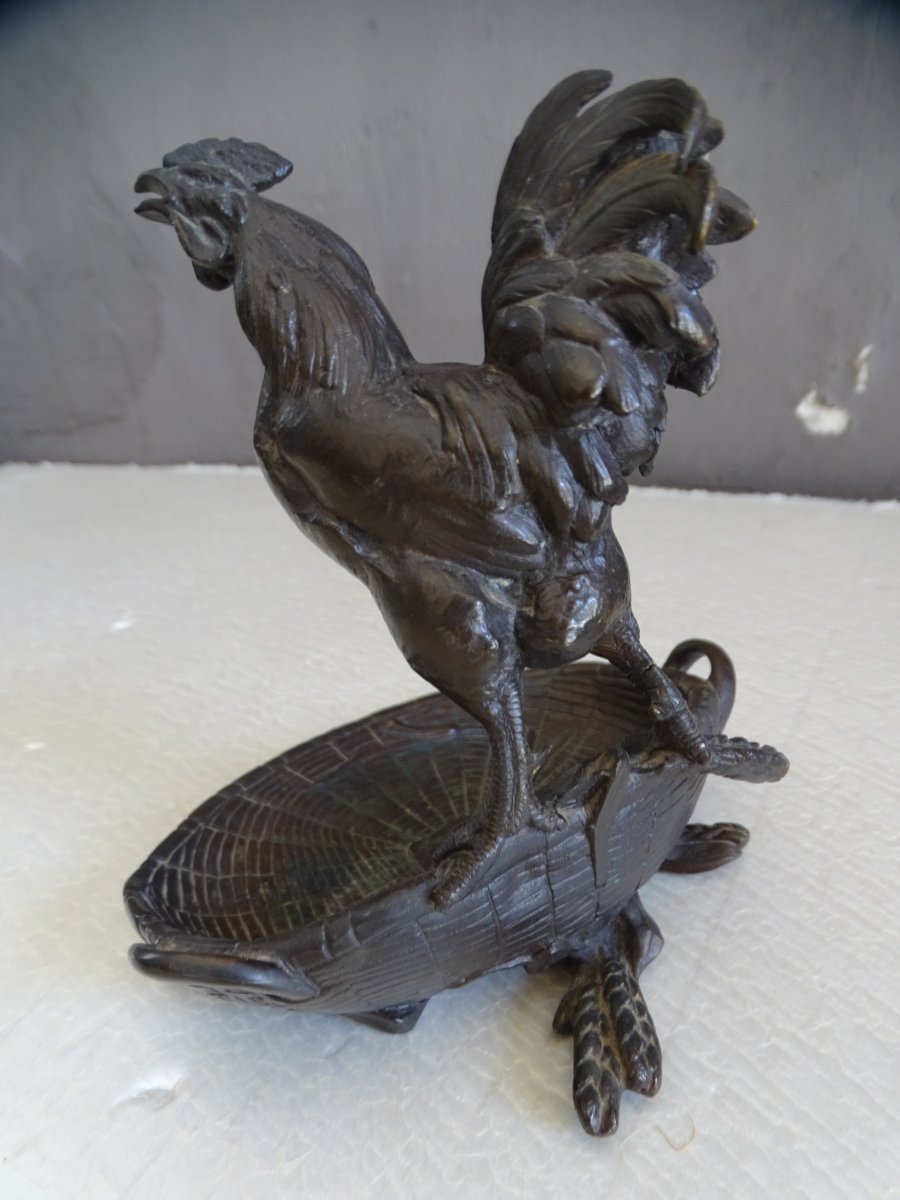 Bronze Coq P. Lecourtier-photo-2