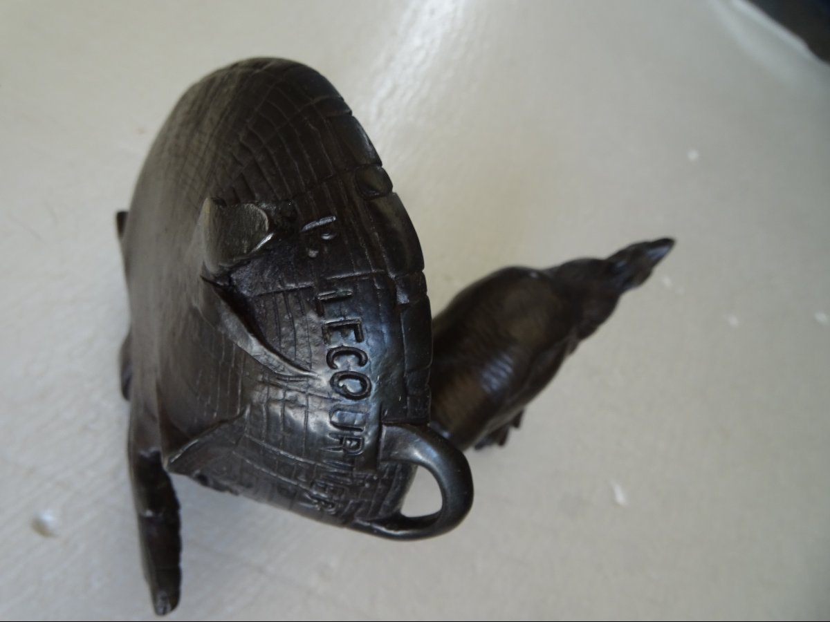 Bronze Coq P. Lecourtier-photo-2