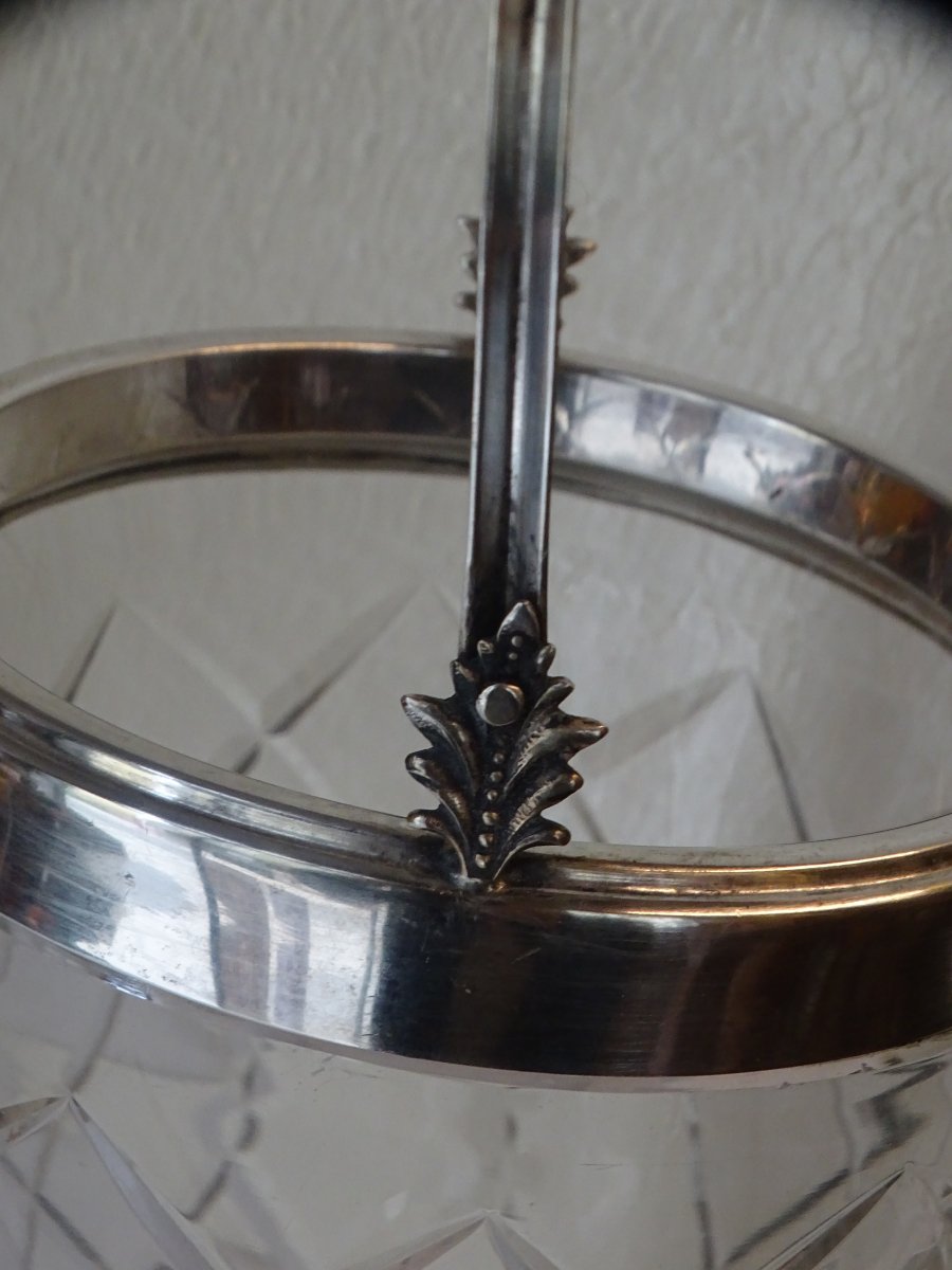 Large Ice Bucket And Tongs Made Of 800 Silver-photo-1