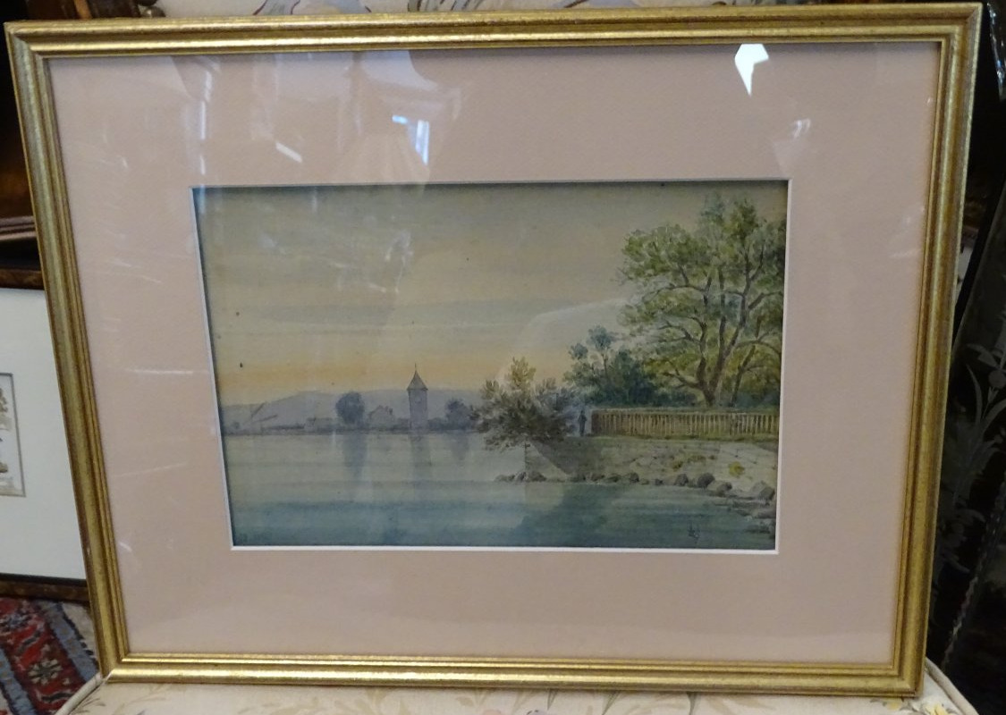 Watercolor Lakeside 1883