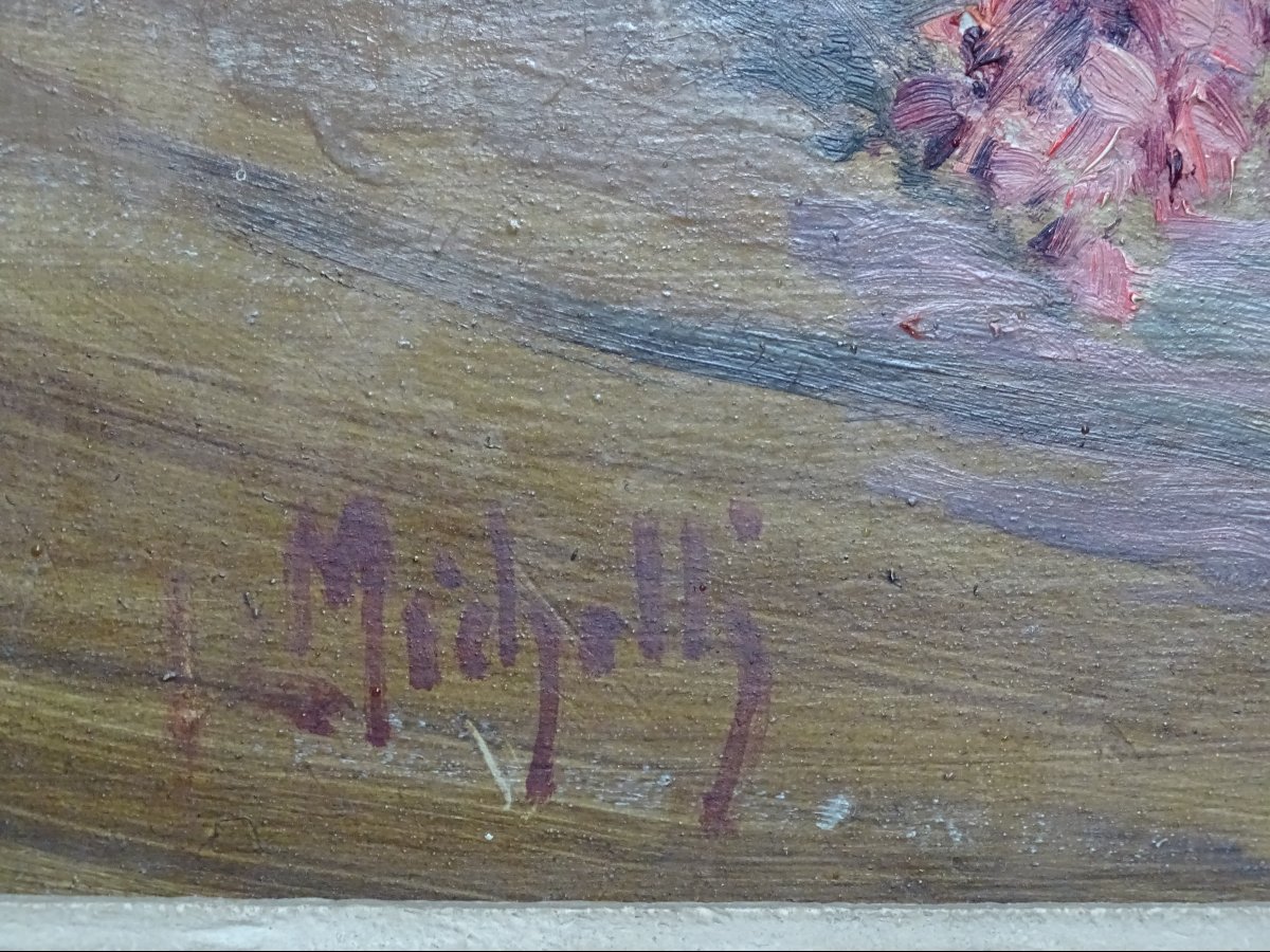 Lilac  Oil On Thick Cardboard-photo-1
