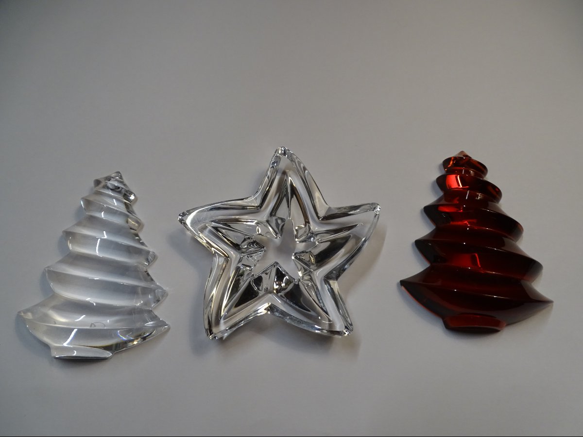 Baccarat  3 Christmas Decorations