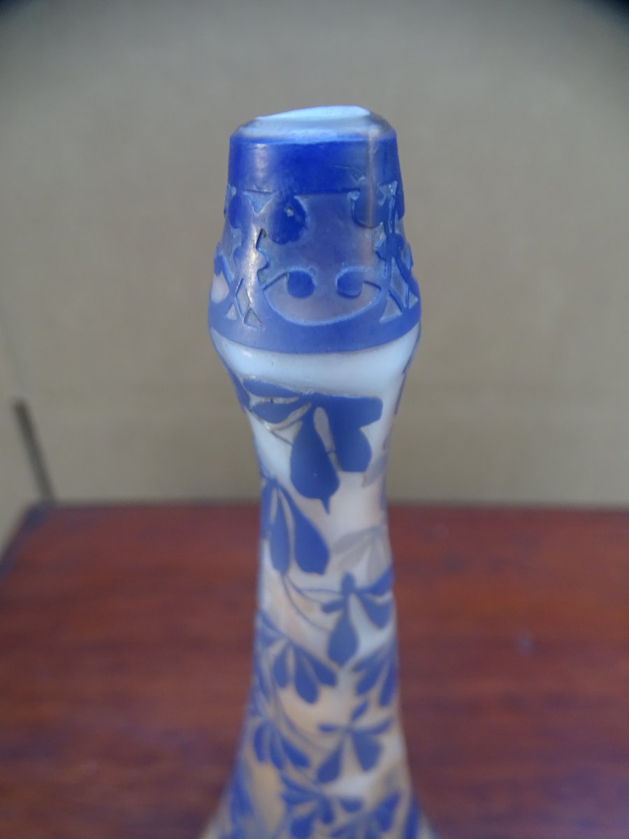 De Vez vase Art Nouveau en pâte de verre-photo-4