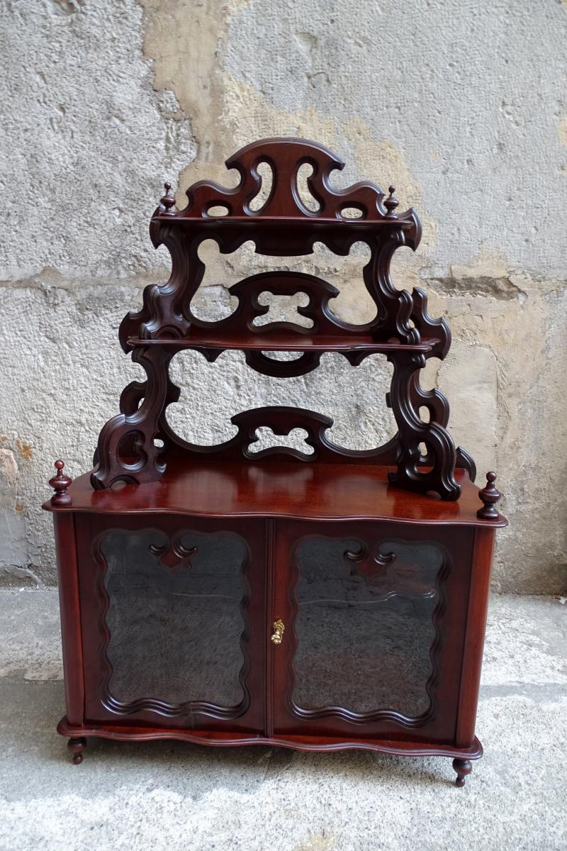 Small Vitrine In Mahogany Louis Philippe Style Early 20th