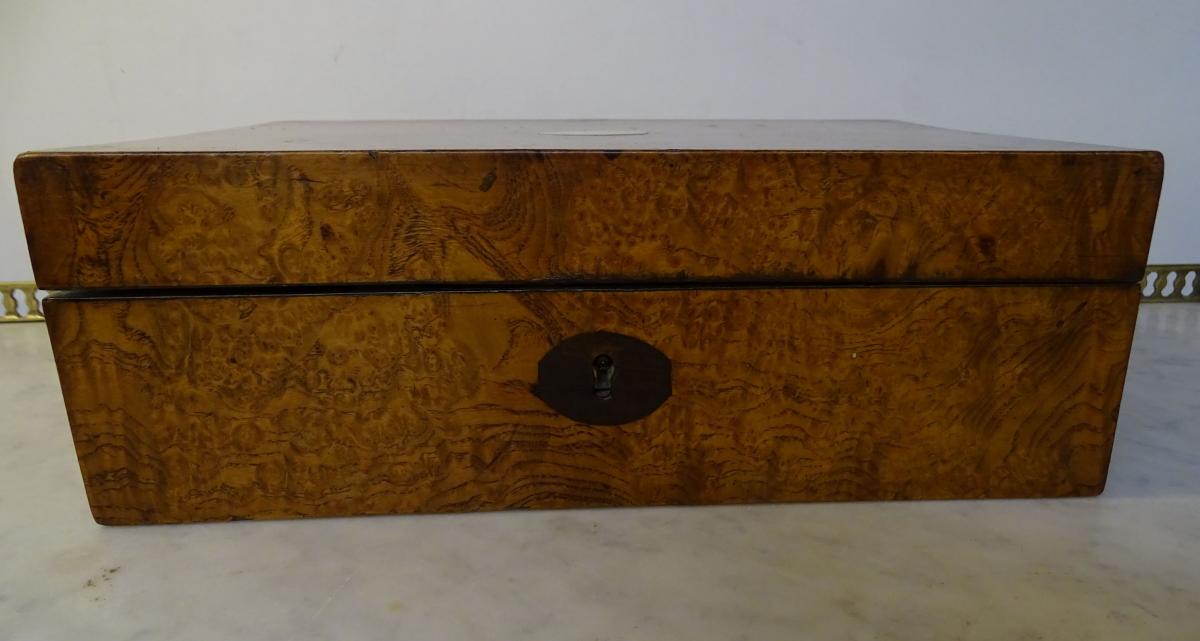 Box In Spruce Burr Period 19th-photo-2