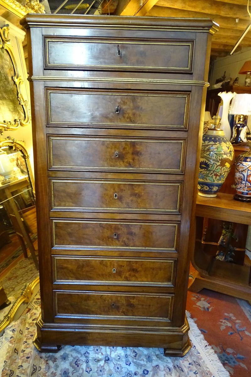 Walnut Chest Louis Philippe 2nd Half Of The 19th