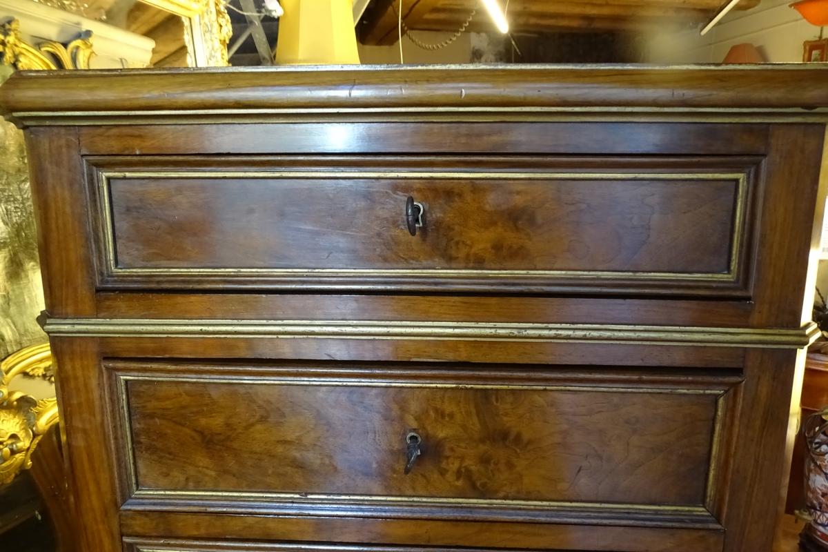 Walnut Chest Louis Philippe 2nd Half Of The 19th-photo-2