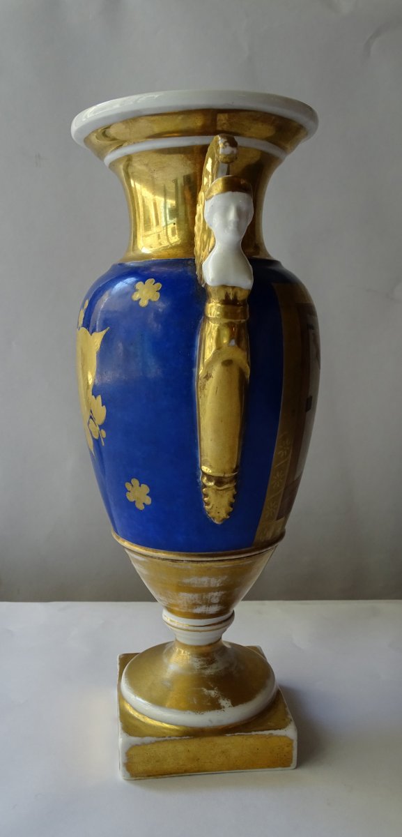 Porcelain Vase Old Paris 1st Empire-photo-4